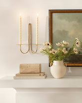 Brass Two Arm Candle Holder