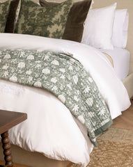 Audrey Sage Block Print Quilt