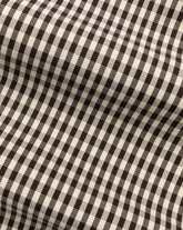 Dark Brown Perennials Gingham Swatch