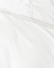 Bianca Organic Percale Embroidered Duvet Cover