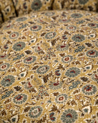Cream Floral Printed Cotton Pet Bed