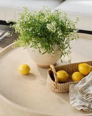 Abaca Tray with Bamboo Handles