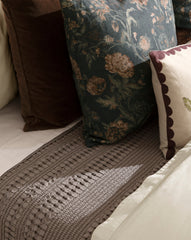 Carnel Gray Waffle Blanket