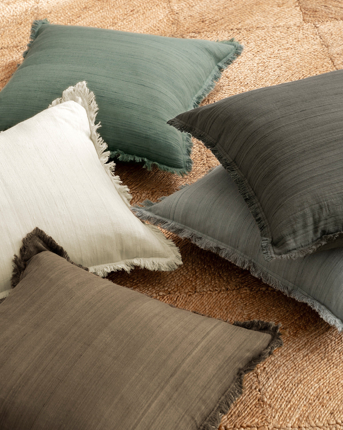 Abbey Silk Fringe Pillow Cover