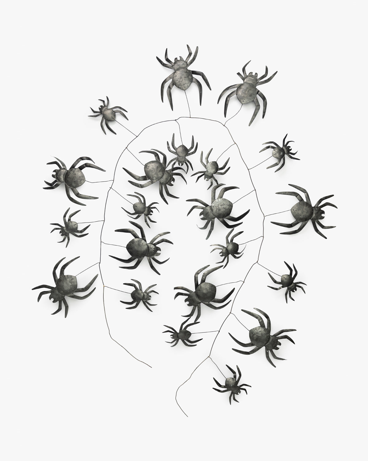 68" Metal Spider Garland