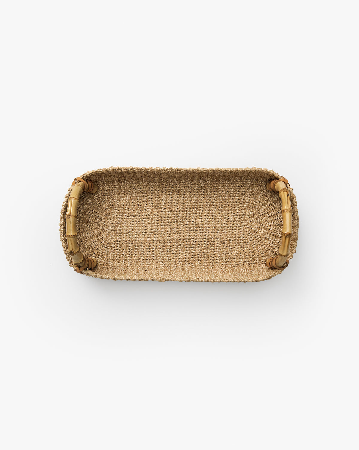 Abaca Tray with Bamboo Handles