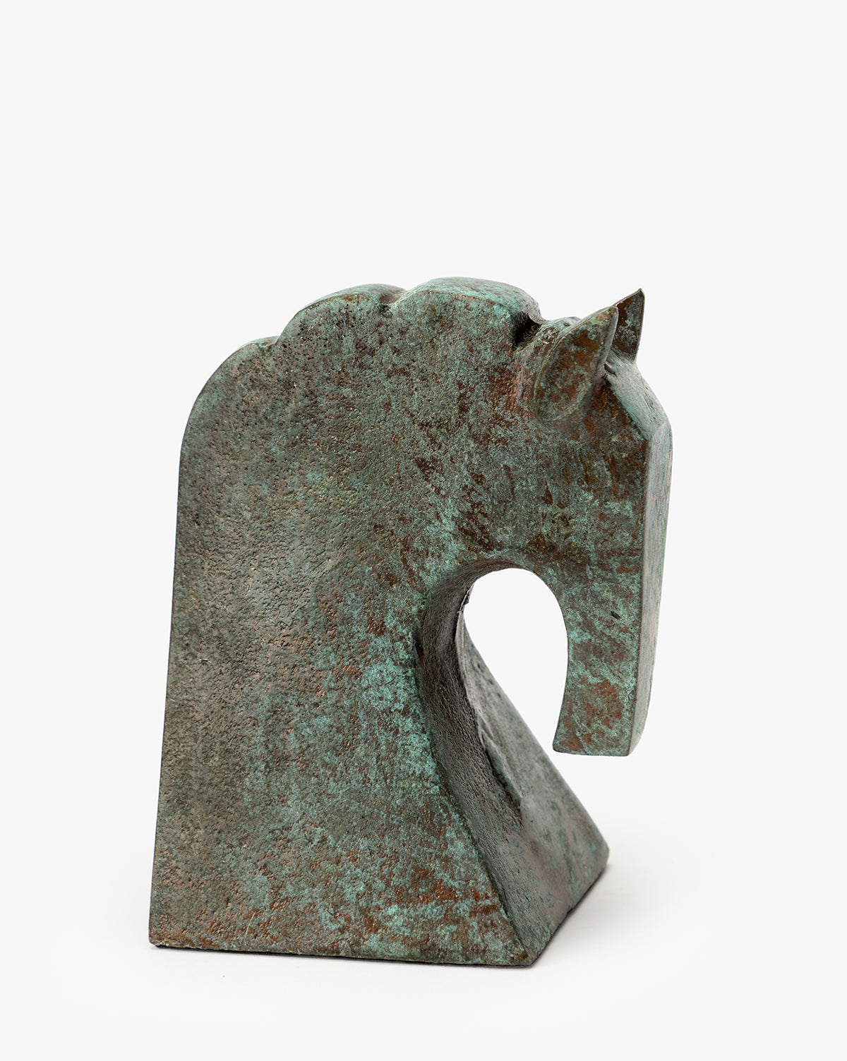 Aged Patina Horse Bookends (Set of 2)