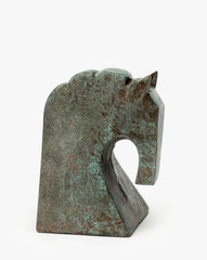 Aged Patina Horse Bookends (Set of 2)