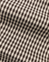 Dark Brown Perennials Gingham Swatch