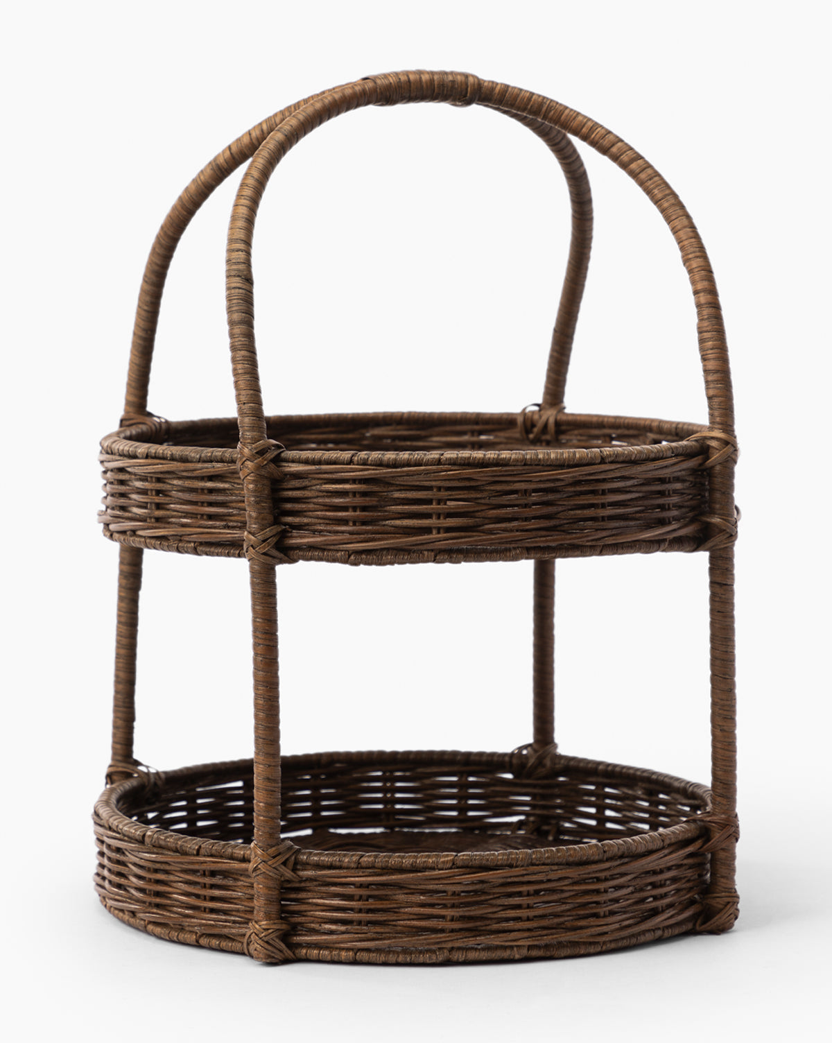 Aneesa Two-Tiered Wicker Tray