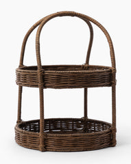 Aneesa Two-Tiered Wicker Tray