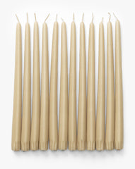 Antique Beige Taper Candles (Set of 12)