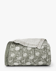 Audrey Sage Block Print Quilt