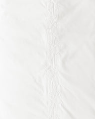 Bianca Organic Percale Embroidered Duvet Cover