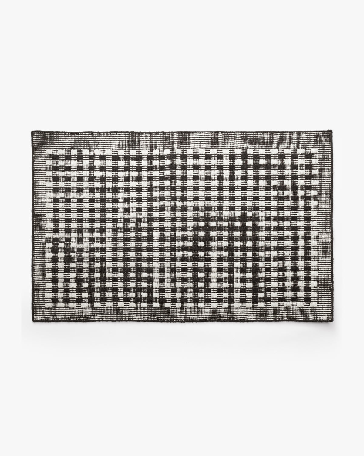 Black & White Gingham Doormat