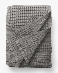 Carnel Gray Waffle Blanket