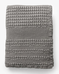 Carnel Gray Waffle Blanket