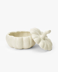 Ceramic Pumpkin Candy Dish with Lid