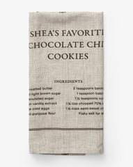 Chocolate Chip Recipe Tea Towel