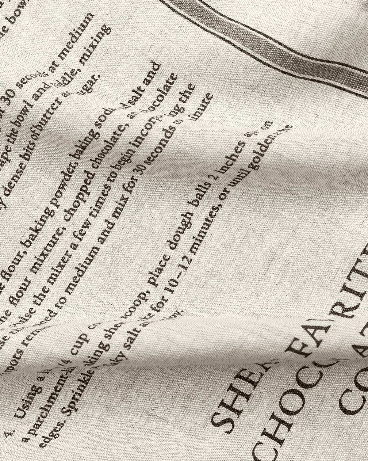 Chocolate Chip Recipe Tea Towel