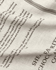 Chocolate Chip Recipe Tea Towel