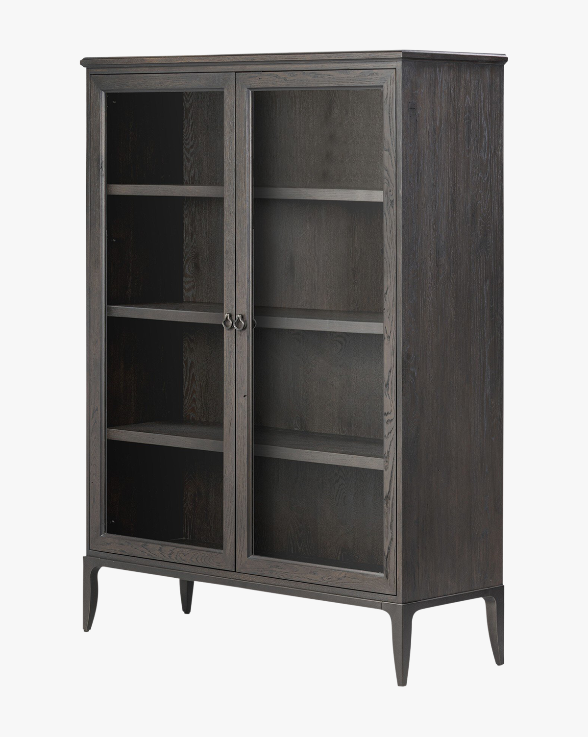 Crestwell Worn Black Oak Cabinet