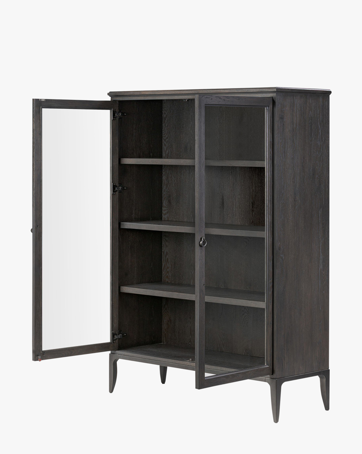 Crestwell Worn Black Oak Cabinet