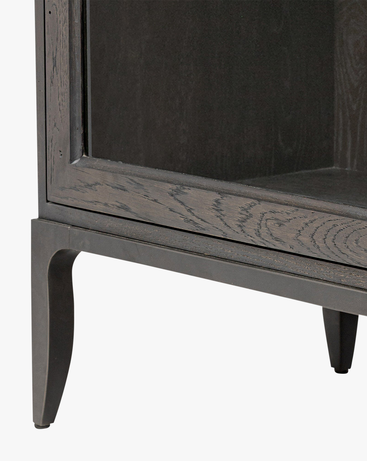 Crestwell Worn Black Oak Cabinet