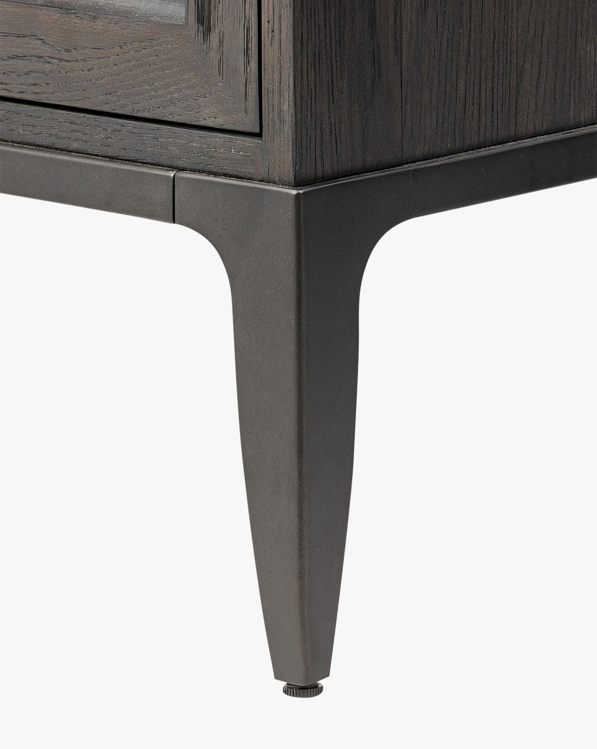 Crestwell Worn Black Oak Cabinet