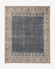 Anya Indigo Hand-Knotted Wool Rug