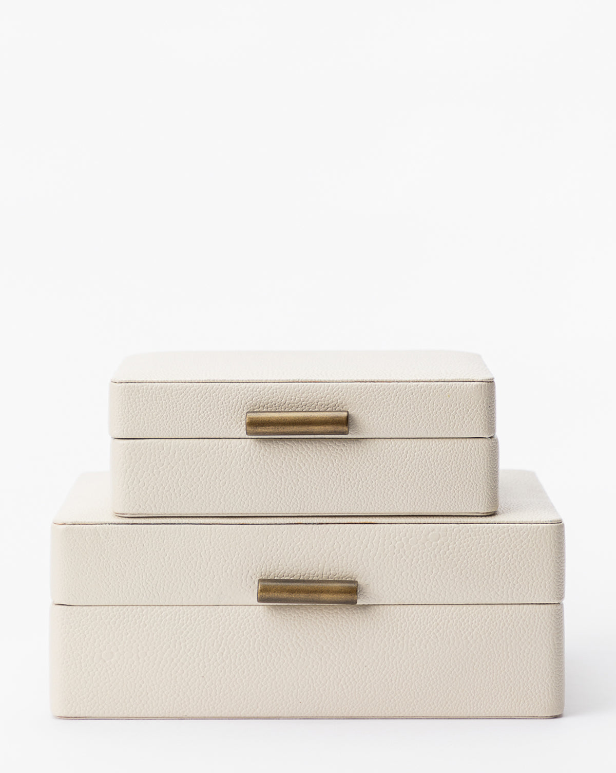 Cream Shagreen Box