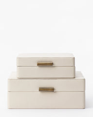 Cream Shagreen Box