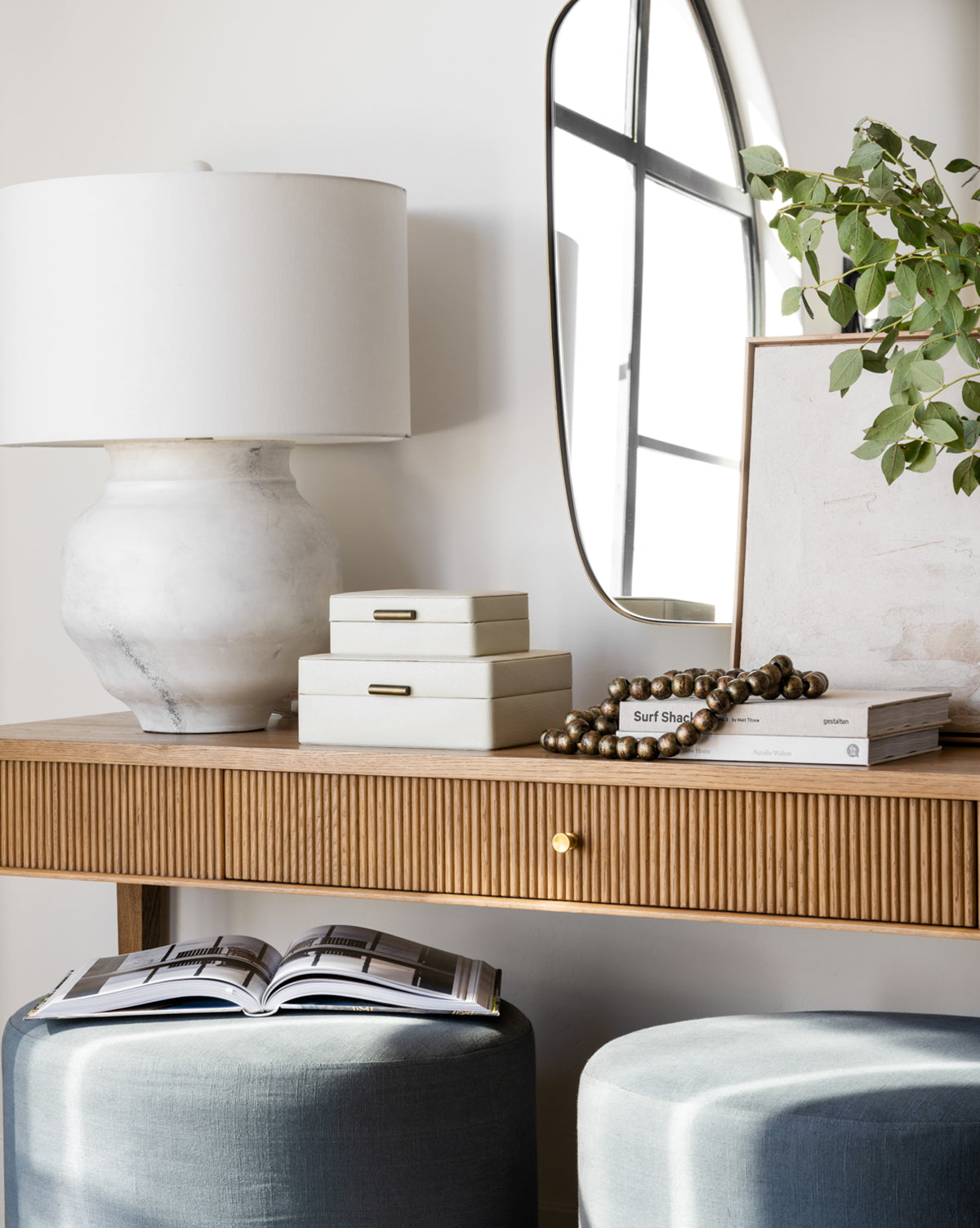 Cream Shagreen Box
