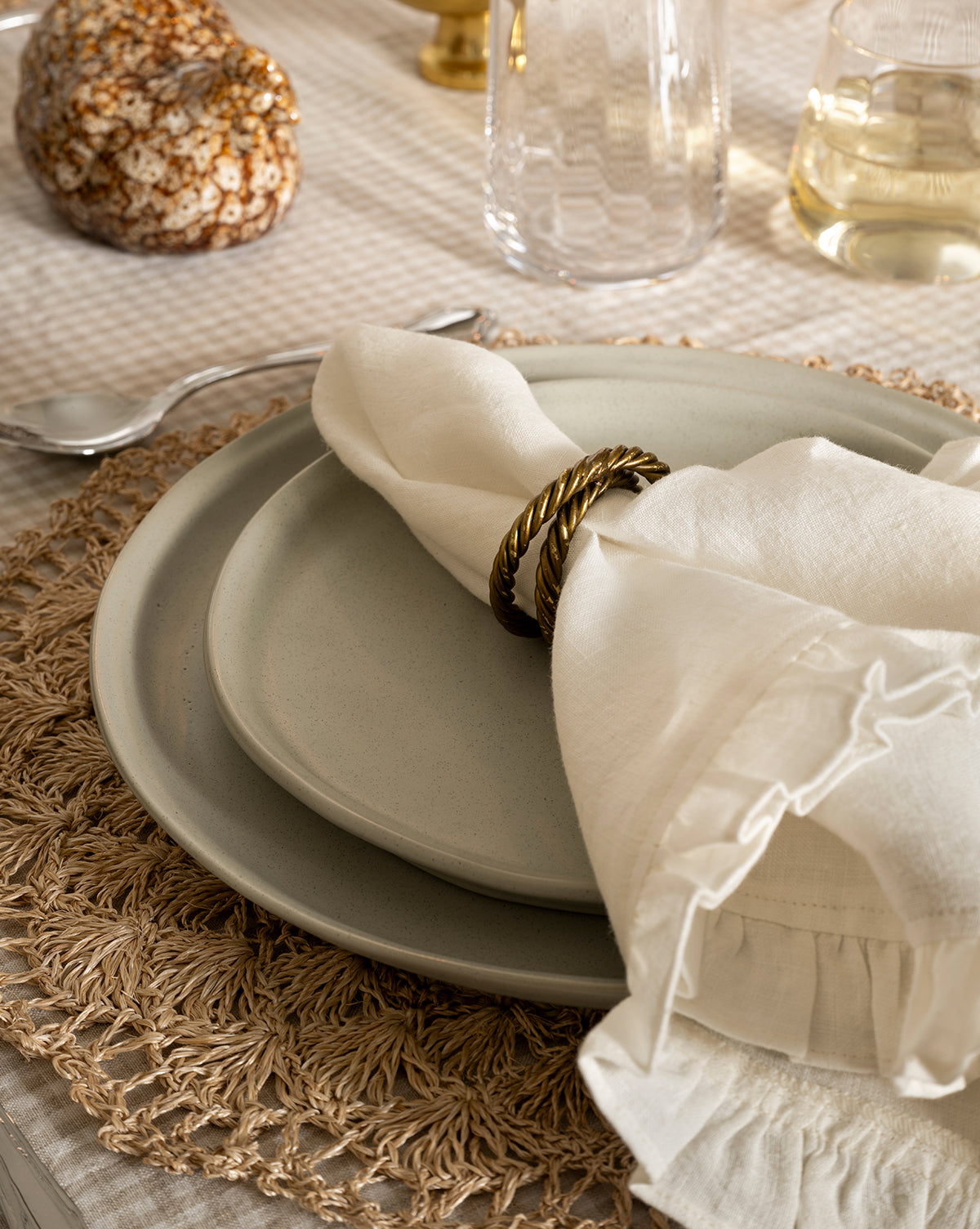 Bundle Aiden Soft Gray Dinner Plate