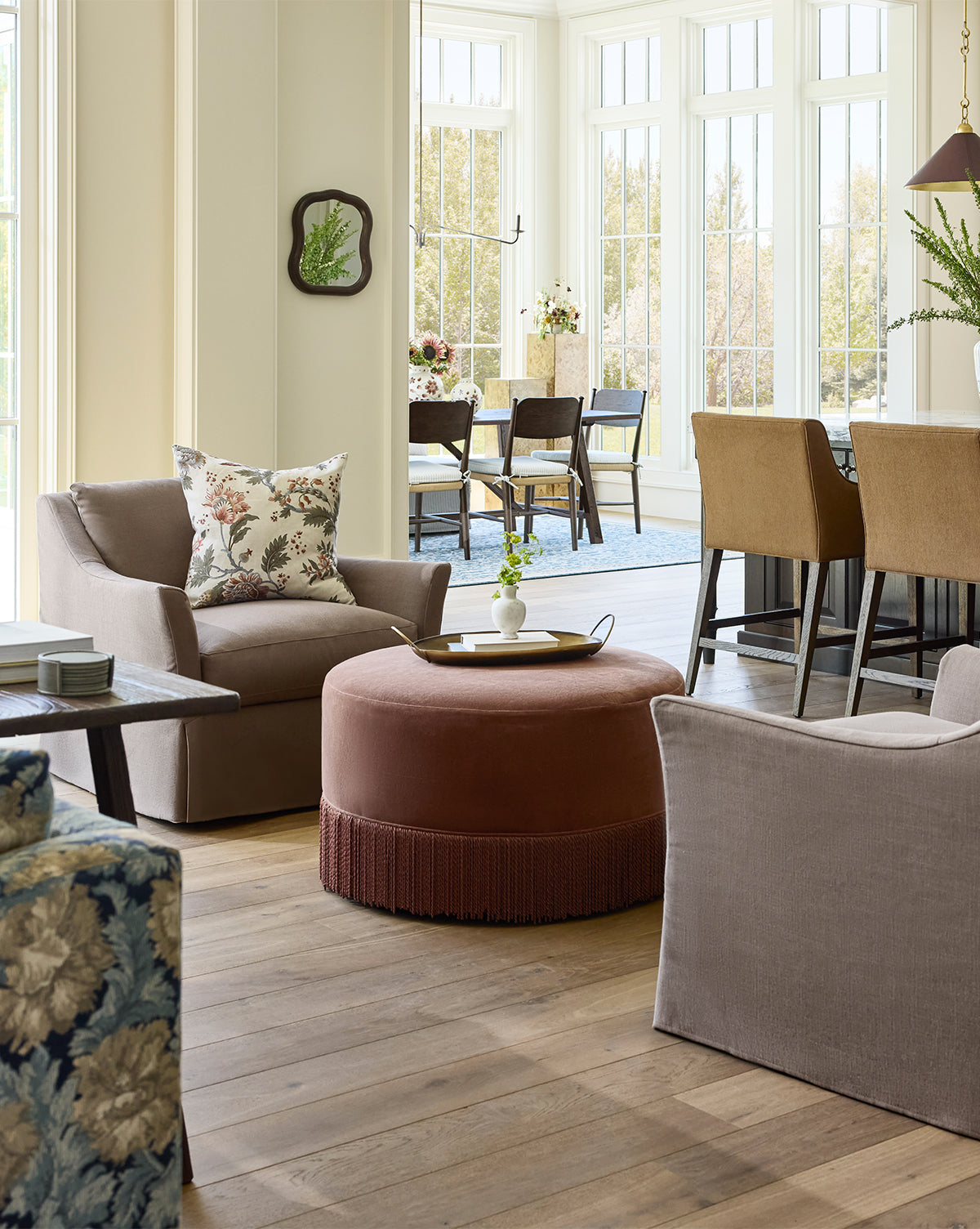 Astrid Fringe Ottoman
