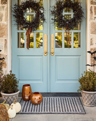 Black & White Gingham Doormat